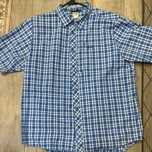 Under Armour Blue and White Checkered Men's Shirt